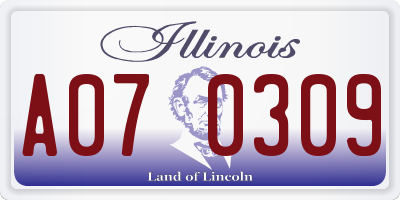 IL license plate A070309