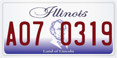 IL license plate A070319