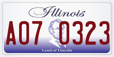 IL license plate A070323
