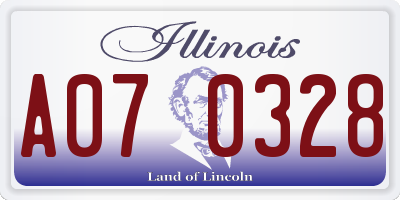 IL license plate A070328