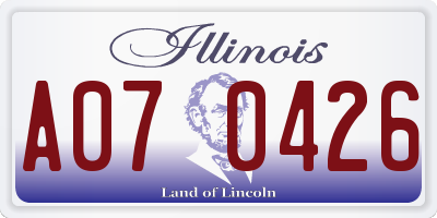 IL license plate A070426