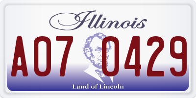 IL license plate A070429