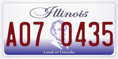 IL license plate A070435