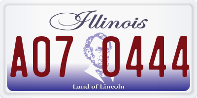 IL license plate A070444