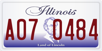IL license plate A070484