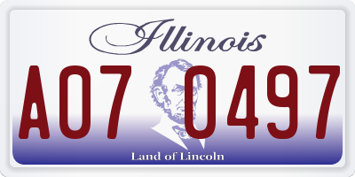 IL license plate A070497