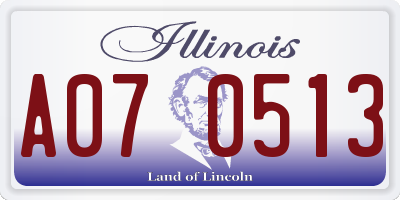 IL license plate A070513