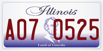 IL license plate A070525
