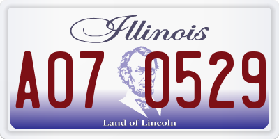 IL license plate A070529