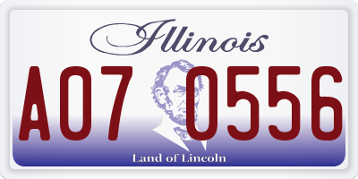 IL license plate A070556