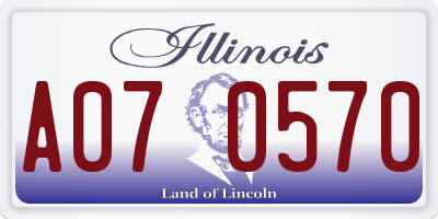 IL license plate A070570