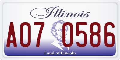 IL license plate A070586