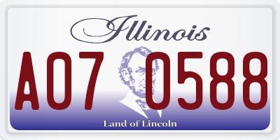 IL license plate A070588
