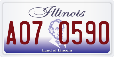 IL license plate A070590