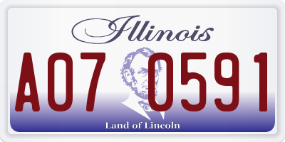 IL license plate A070591