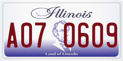 IL license plate A070609