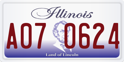 IL license plate A070624