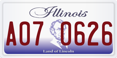 IL license plate A070626