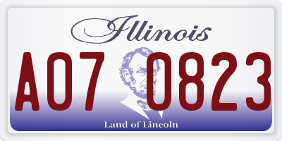 IL license plate A070823