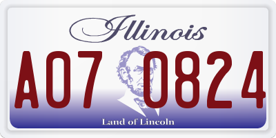 IL license plate A070824
