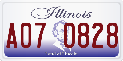 IL license plate A070828