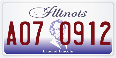 IL license plate A070912