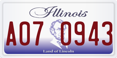 IL license plate A070943
