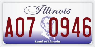 IL license plate A070946