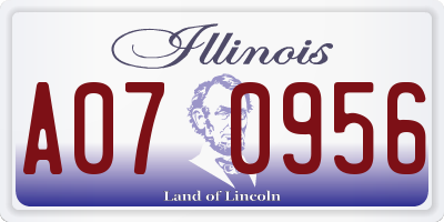IL license plate A070956