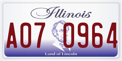 IL license plate A070964