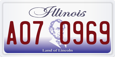 IL license plate A070969
