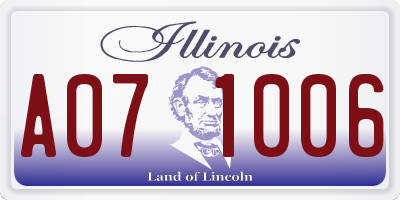 IL license plate A071006