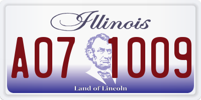 IL license plate A071009