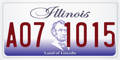 IL license plate A071015