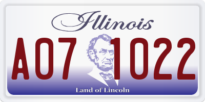 IL license plate A071022
