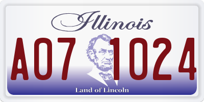 IL license plate A071024