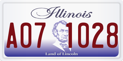 IL license plate A071028