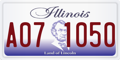 IL license plate A071050