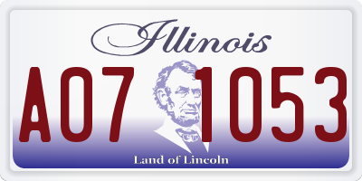 IL license plate A071053