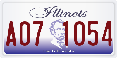 IL license plate A071054