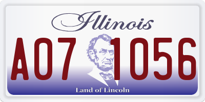 IL license plate A071056