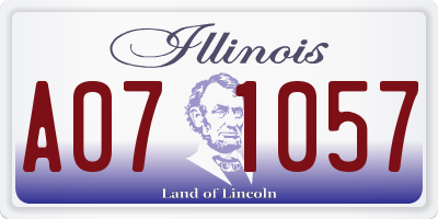 IL license plate A071057