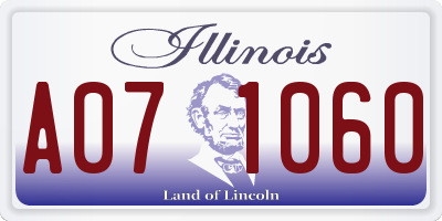IL license plate A071060