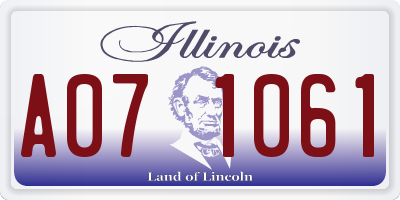 IL license plate A071061