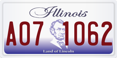 IL license plate A071062