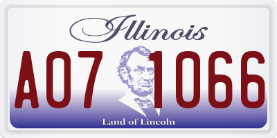 IL license plate A071066