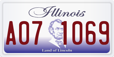 IL license plate A071069