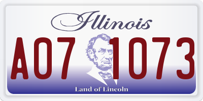 IL license plate A071073
