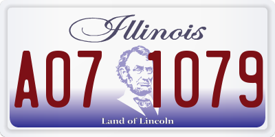 IL license plate A071079