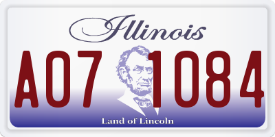 IL license plate A071084